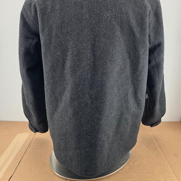 Vintage Polo Ralph Lauren Jacket Mens L Gray Wool Bomber Quilted Lined Full Zip - Picture 16 of 16